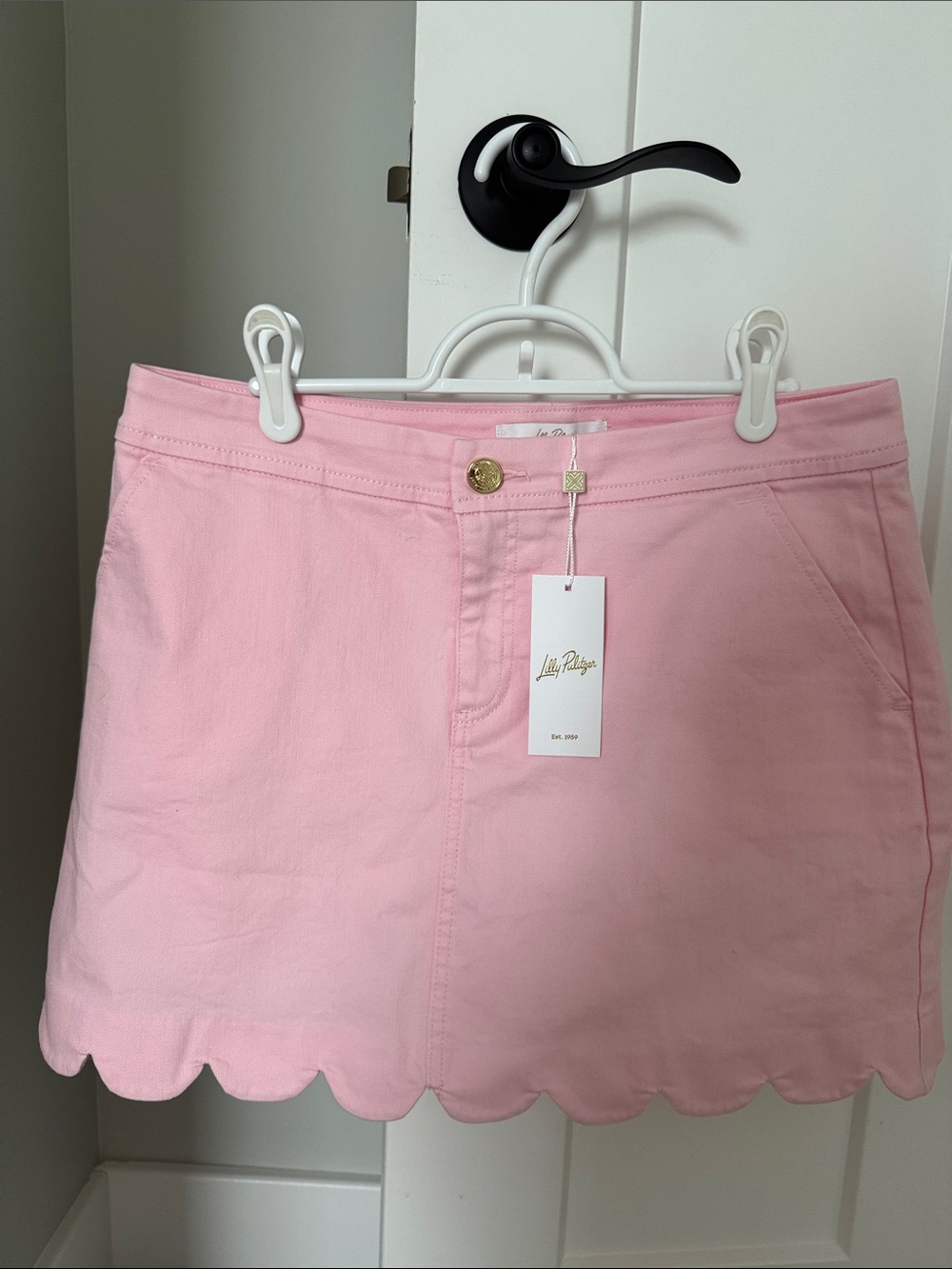 Lilly Pulitzer Light Pink Scallop Edge Mini Skirt